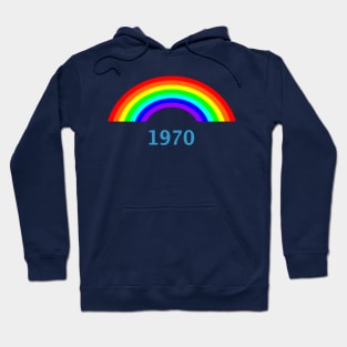 Vintage Rainbow 1970 A Retro Year Hoodie